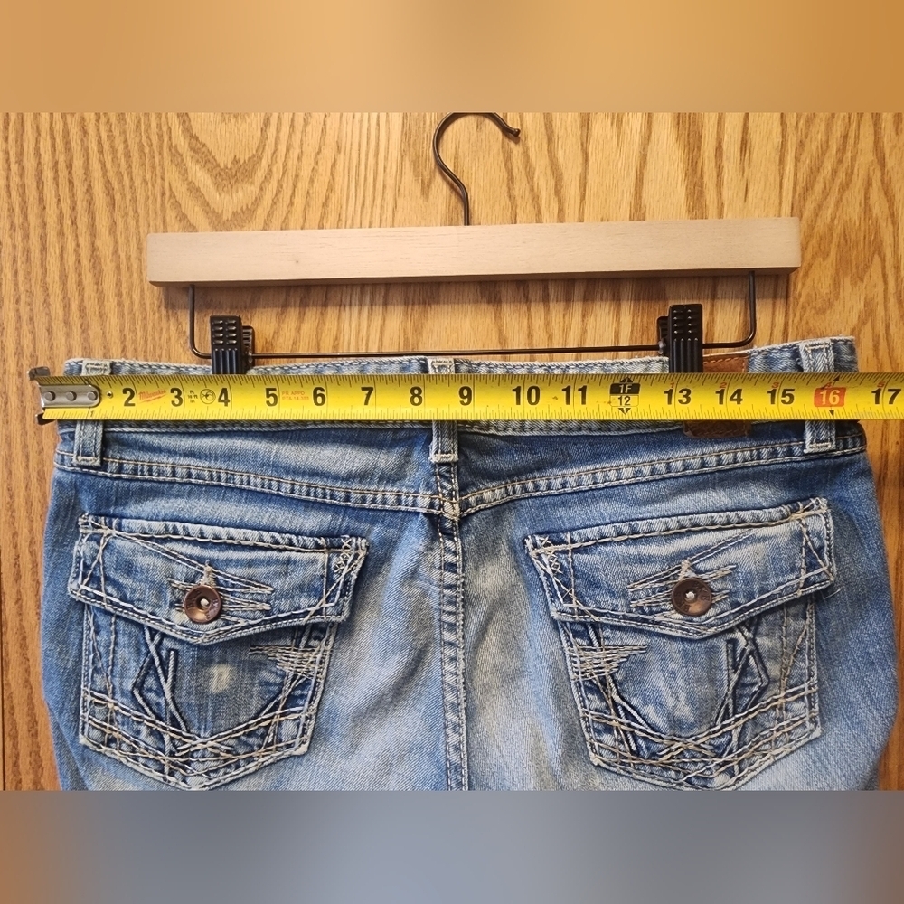 BKE Stella Tailored Boot Stretch Jean Low Rise Western Boho Size 31x33.5 - Picture 13 of 16